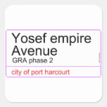 Yosef empire  Avenue   Stickers