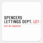 Spencers Lettings Dept.  Stickers