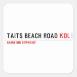 Taits Beach Road  Stickers