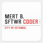 MERT B. SFTWR  Stickers