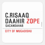 C.risaaq daahir  Stickers