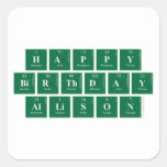 Happy
 Birthday
 Allison  Stickers