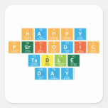 Happy 
 Periodic
 Table 
 Day  Stickers