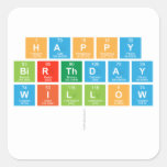 Happy
 birthday
 Willow
   Stickers