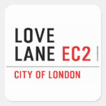 Love lane  Stickers