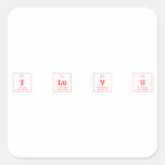 I Lu V U  Stickers