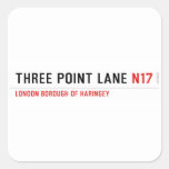 THREE POINT LANE  Stickers