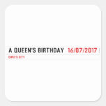 A Queen's birthday   Stickers