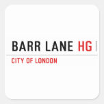 Barr Lane  Stickers