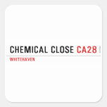 Chemical Close  Stickers