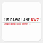 115 Daws LANE  Stickers