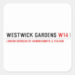 Westwick Gardens  Stickers