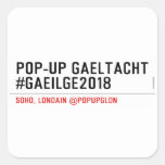 Pop-Up Gaeltacht #Gaeilge2018  Stickers