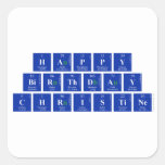 Happy 
 Birthday
 Christine  Stickers