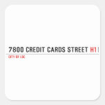 7800 Credit cards street  Stickers