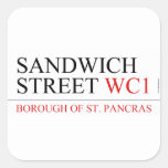 SANDWICH STREET  Stickers