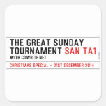 The Great Sunday Tournament  Stickers