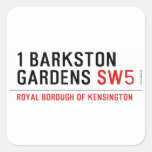 1 barkston gardens  Stickers