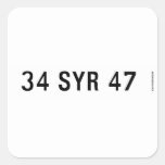 34 SYR 47  Stickers