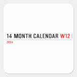 14 month calendar  Stickers