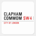 Clapham Commom  Stickers