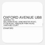 Oxford Avenue  Stickers