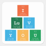 I
 Luv
 You  Stickers