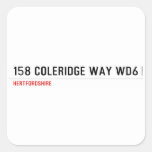 158 Coleridge Way  Stickers