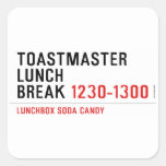 Toastmaster Lunch break  Stickers
