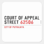 COURT OF APPEAL STREET  Stickers