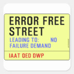 Error Free Street  Stickers