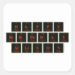 Happy
 Birthday
 Allison  Stickers