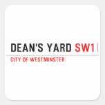 DEAN'S YARD  Stickers