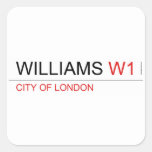 WILLIAMS  Stickers