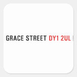 Grace street  Stickers