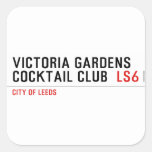 VICTORIA GARDENS  COCKTAIL CLUB   Stickers