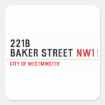 221B BAKER STREET  Stickers