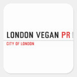 London vegan  Stickers