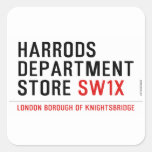 HARRODS DEPARTMENT STORE  Stickers