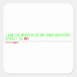 I am the master of my own universe! Street 34  Stickers