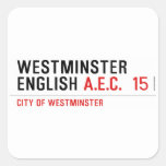 Westminster English  Stickers