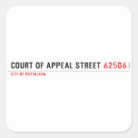 COURT OF APPEAL STREET  Stickers