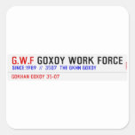 G.W.F  Stickers