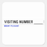 Visiting Number ____  Stickers