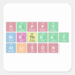Happy
 Birthday
 Allison  Stickers