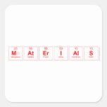Materials  Stickers