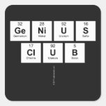 GENIUS
 CLUB
   Stickers