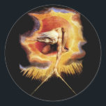 Stickers: Ancient of Days - William Blake Classic Round Sticker<br><div class="desc">This painting,  called "Ancient of Days, " is a watercolor and relief etching. It was painted by artist-philosopher William Blake in 1794. ~The "Ancient of Days" is described in the Bible in Chapter 7 of the Book of Daniel.</div>