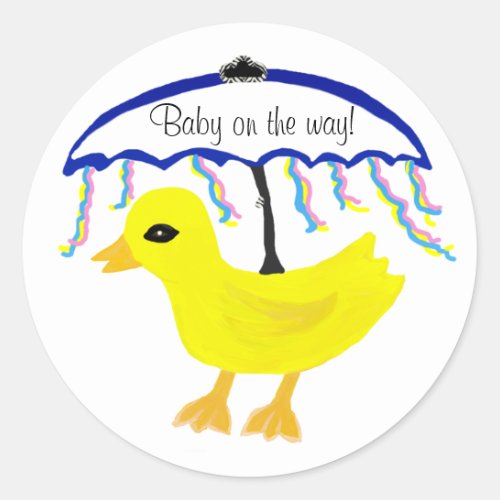 Stickers Baby on the Way Ducky Umbrella