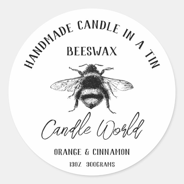 Stickers - Beeswax Candle World (Front)